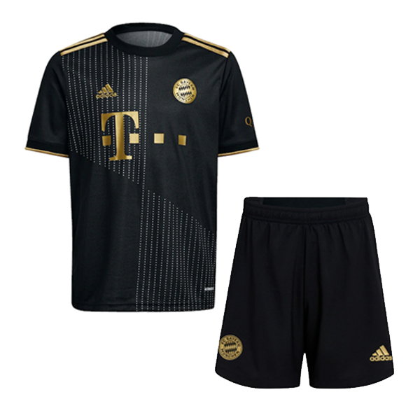 2021/22 Bayern Munich Kids Away Soccer Youth Kits Shirt With Shorts